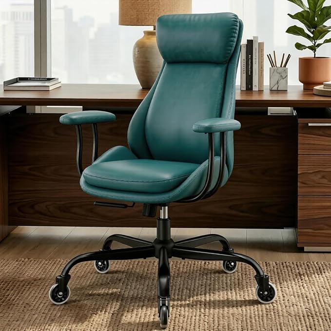 E-Motie Office Chair, Leather Desk Chair by E-Motie