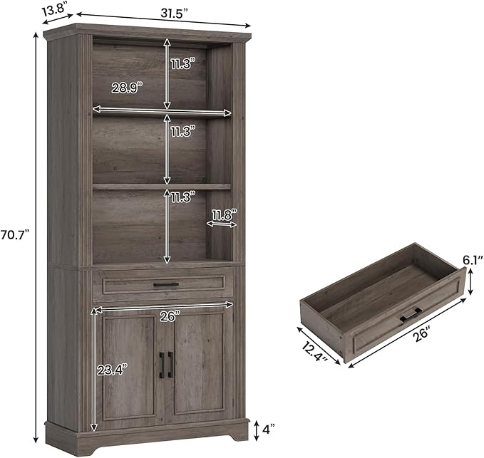 SEDETA Farmhouse Bookshelves and Bookcases - Image 2