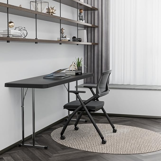 VINGLI 5 FT Narrow Folding Table, Home Work - Image 6