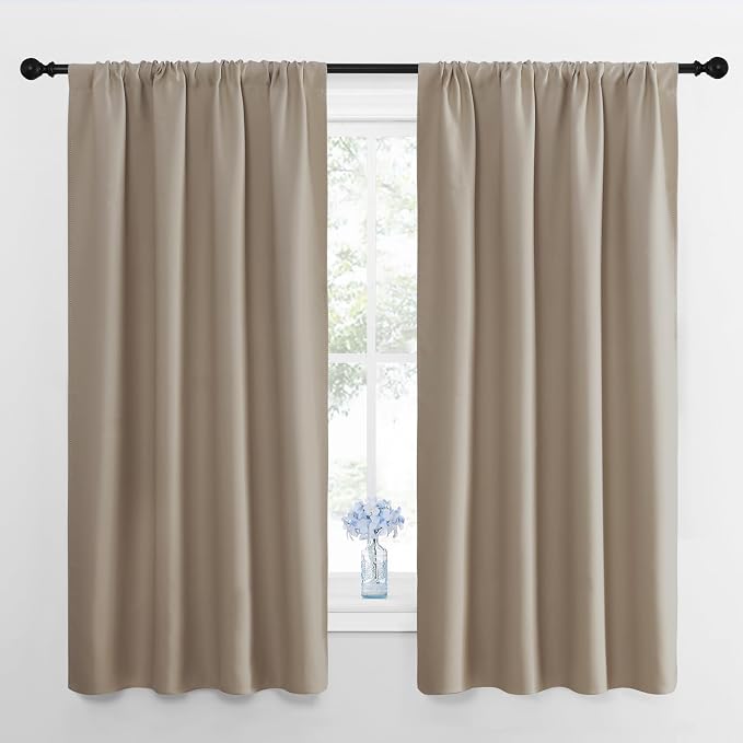 NICETOWN Kitchen Curtains, Short Blackout Drapes, 34 in x 45 in, Thermal by NICETOWN