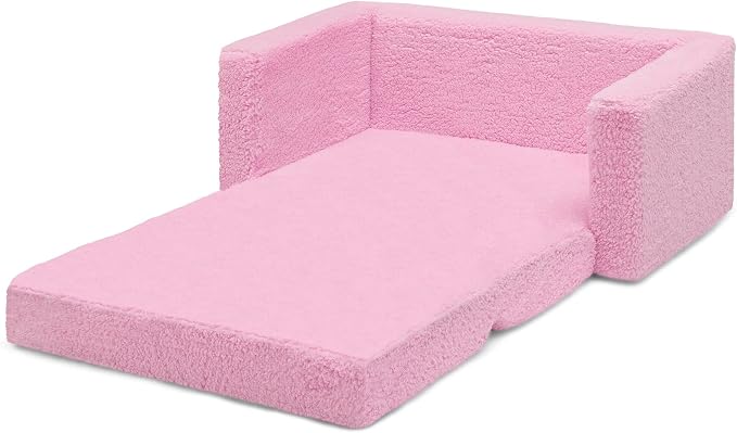 Delta Children Cozee Flip-Out Sherpa 2-in-1 Convertible Sofa to Lounger - Image 12