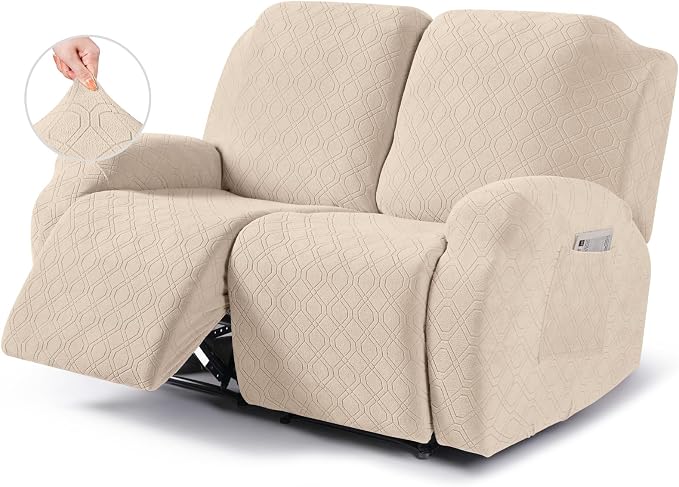VANSOFY Recliner Cover, 2-Pieces Stretch Reclining Couch Cover by VANSOFYFURNITURECOVERS