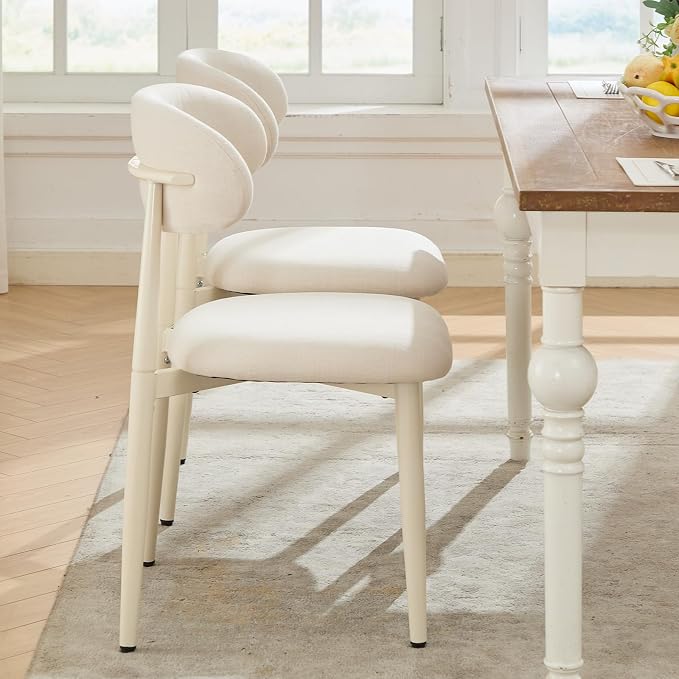 UVV Dining Chairs Set of 6, Metal Kitchen Chairs - Image 4