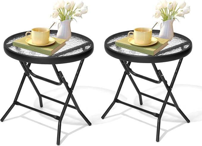 2 Pieces Outdoor Side Table by Enjoymyhome