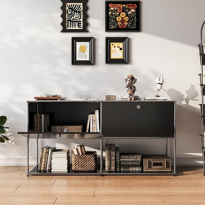 Modern Storage Cabinet Sideboard Versatile Free-Standing Organizer Cabinets - Image 6