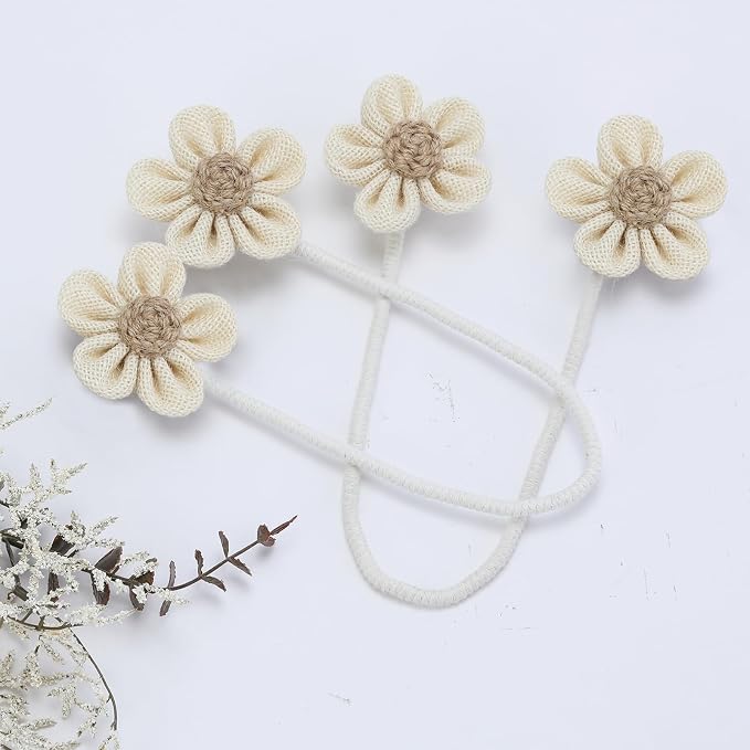 KLOGTSIND Flower Curtain Tiebacks, 6 Pack Curtain Ties Elegant DIY Curtain - Image 6