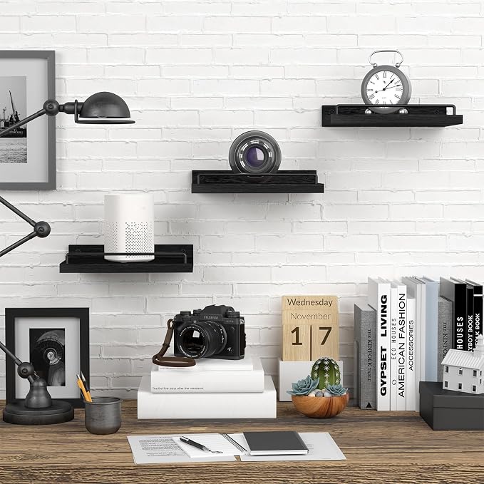 RYOFOBETTO Small Floating Shelf, 6X9 Inches Farmhouse Wall Shelves - Image 4
