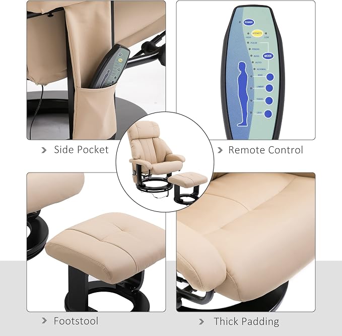 HOMCOM Massage Recliner Chair - Image 6