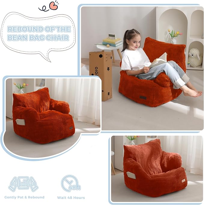 MAXYOYO Kids Bean Bag Chair, Stuffed Toddler Bean Bag Sofa - Image 4