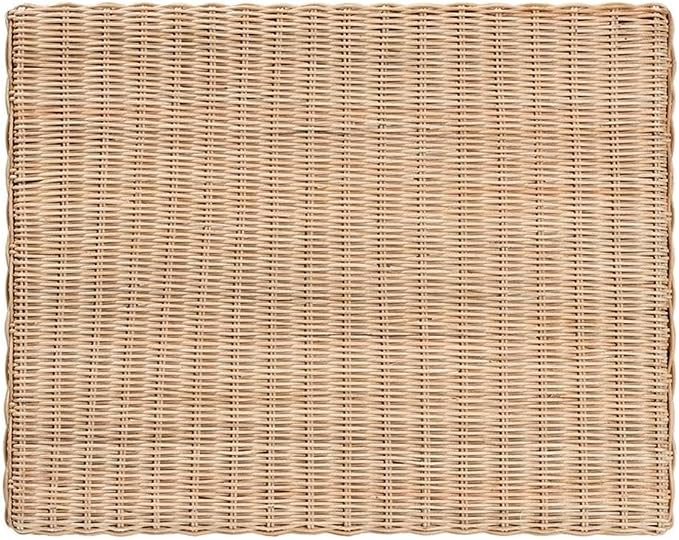 Baxton Studio Farica Modern Bohemian Natural Rattan and Mahogany Accent Bench - Image 7