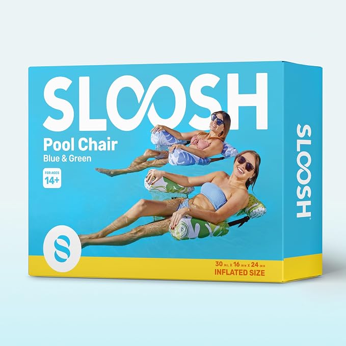 SLOOSH Inflatable Pool Floats Adult, 2 Packs Floating Lounge Chairs, Blow up - Image 9