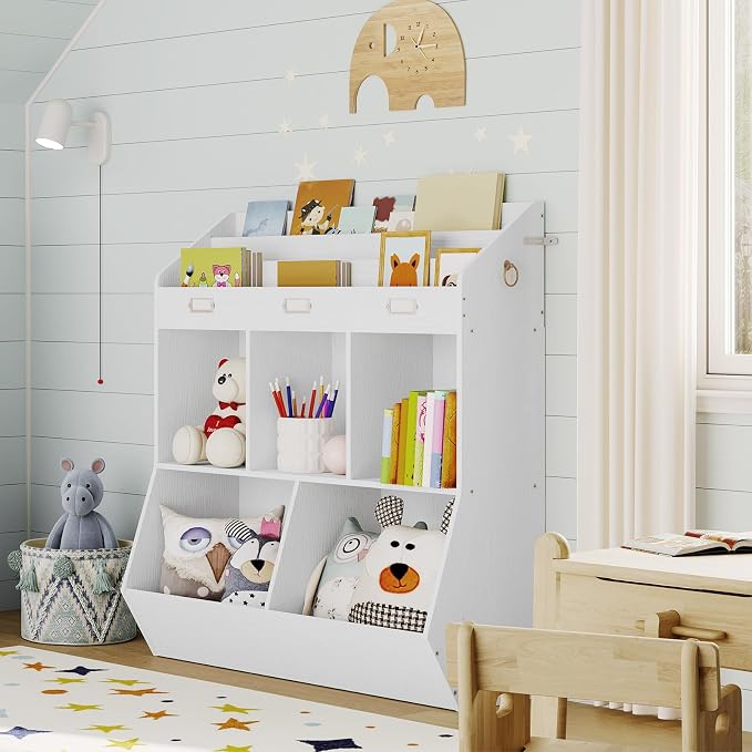 HOOBRO Kids Bookshelf, Toy Organizer and Storage, Bookshelf - Image 4