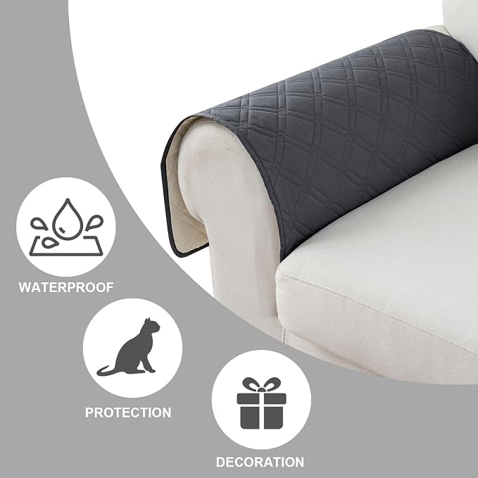 Genina Sofa Armrest Cover, Anti-Slip Armchair Slipcovers - Image 5
