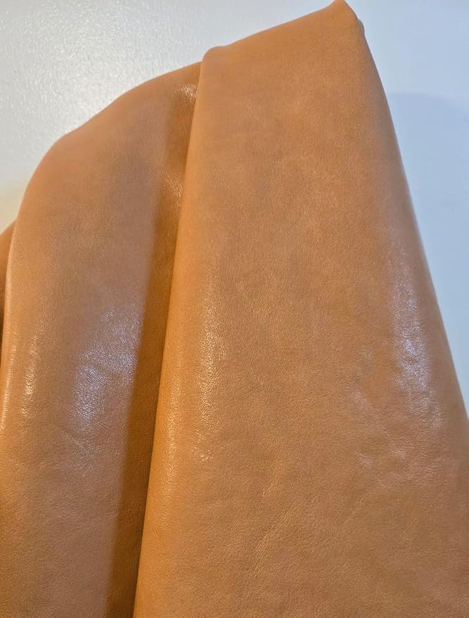 Camel Soft Faux Leather Fabric PU Leather by The Yard Synthetic Pleather 0.9 mm - Image 6