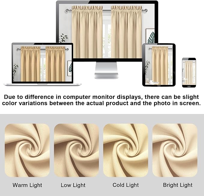 DWCN Blackout Curtains for Living Room Thermal Insulated, Energy Saving & Noise - Image 3