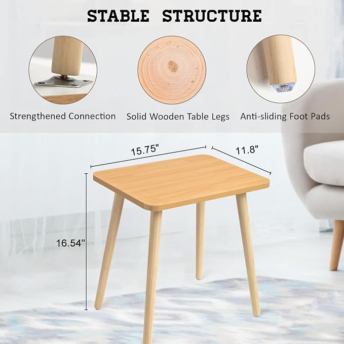 FORAOFUR End Tables Living Room Set of 2, Side Tables - Image 3