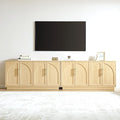 Large 59" Sideboard Buffet Cabinet & TV Stand Set of 2, Modern Arched Credenza by Fatmok