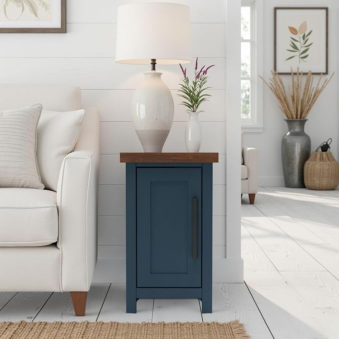 Bridgevine Home Nantucket Modern Farmhouse Chairside Table, 14 Inches, Fully by BridgevineHome