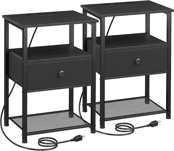 LOAKEKEL Night Stand Set 2, Nightstand by LOAKEKEL