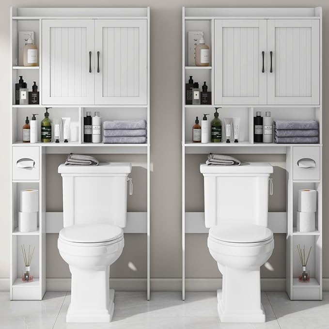 Vabches Over The Toilet Storage Cabinet, Farmhouse Storage Cabinet Over Toilet - Image 4