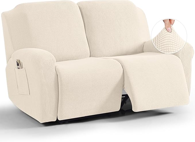 TAOCOCO Recliner Loveseat Slipcover, 6 Pieces Dual Recliner Sofa Covers by TAOCOCO