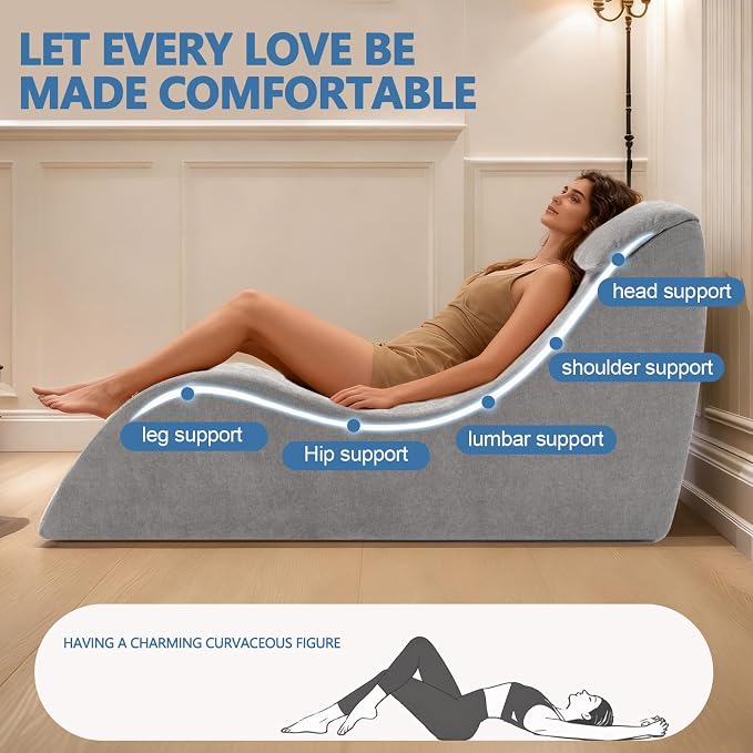 Yoga Chair Lounge for Adult, Yoga Lounge Chair，Ergonomic Chaise Lounge Chair - Image 3