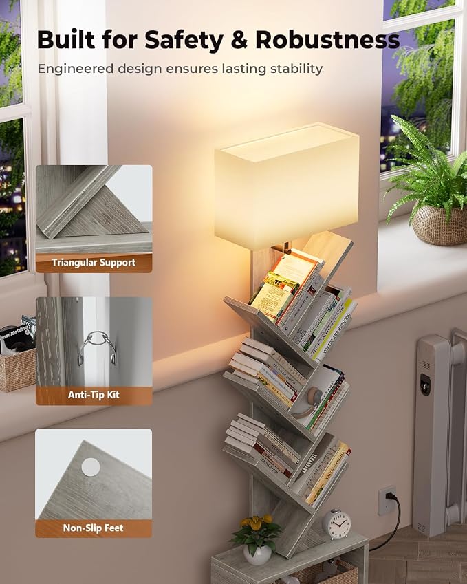 Evermagin 6 Tier Tree Bookshelf - Image 7