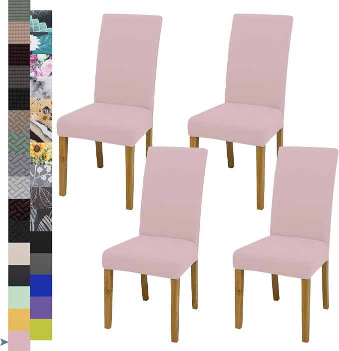BIETYONE Stretch Dining Chair Covers Set of 4, Soft Removable Washable Kitchen by BIETYONE