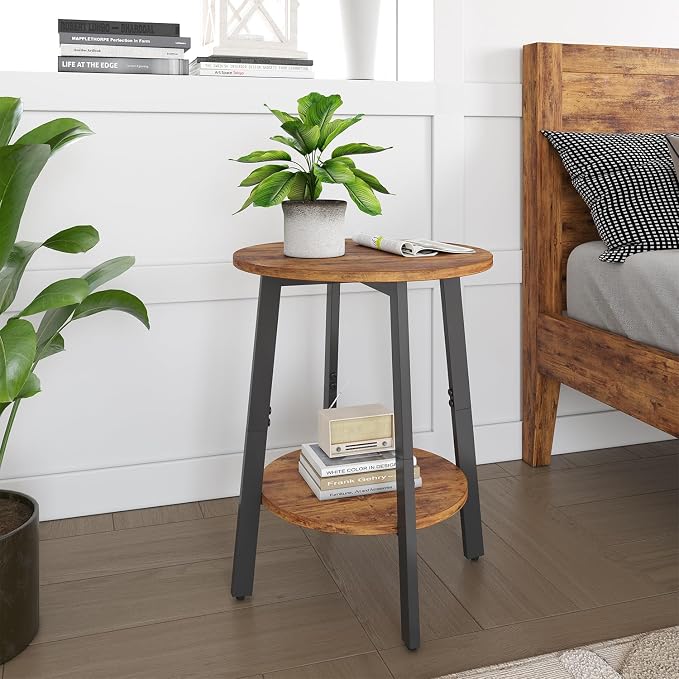 sthmec Side Table Set of 2, Small Round End Table - Image 2