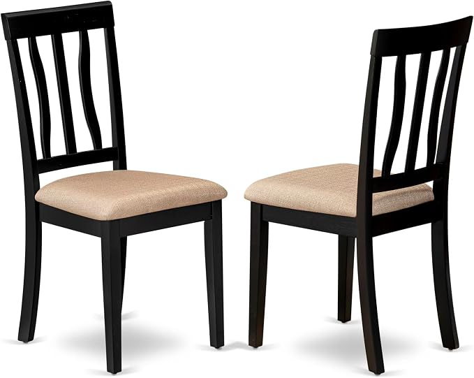 East West Furniture ANC-BLK-C Antique Dining Chairs by EastWestFurniture