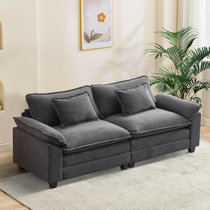 Oprisen 86" Modular Sectional Sofa, Comfy Cloud Couch Sectional Sofa by Oprisen