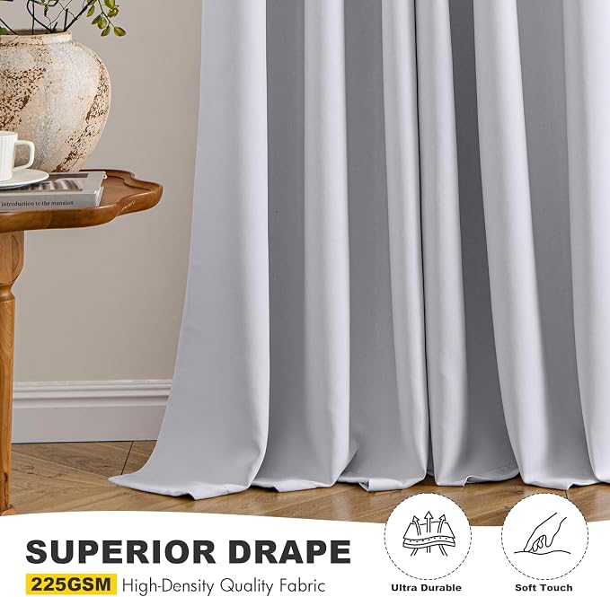 MIULEE Blackout Curtains for Bedroom Living Room 72 Inches Long 2 Panels - Image 5