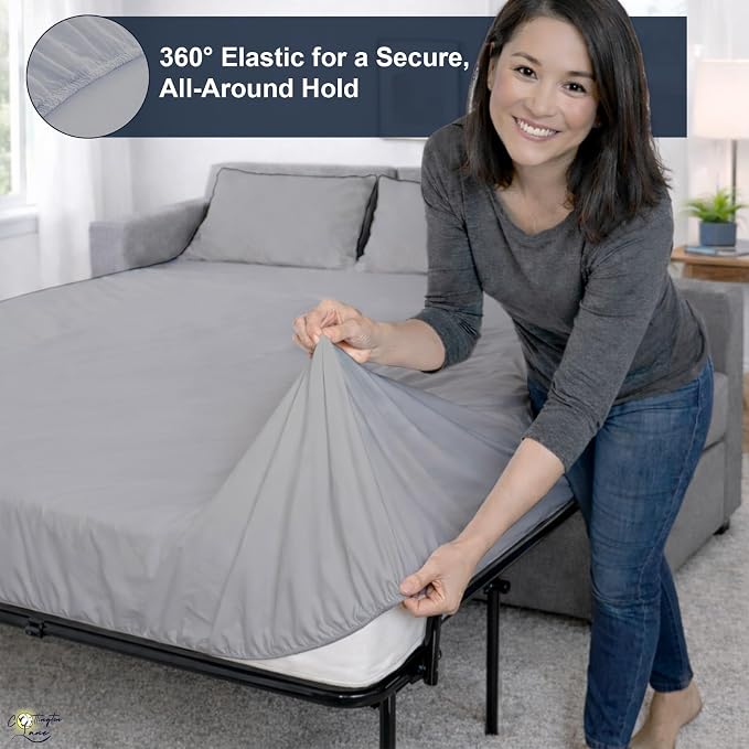 Cottington Lane Sleeper Sofa Sheets Full Size, 4 Piece Premium Quality 100% - Image 4