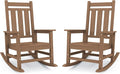 KINGYES Oversized Outdoor Rocking Chair Set of 2, All-Weather Patio Rocking by KINGYES
