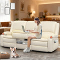 Yolsali 3-Seater Recliner Sofa, Manual Reclining Couch by SavortheHappyMoments