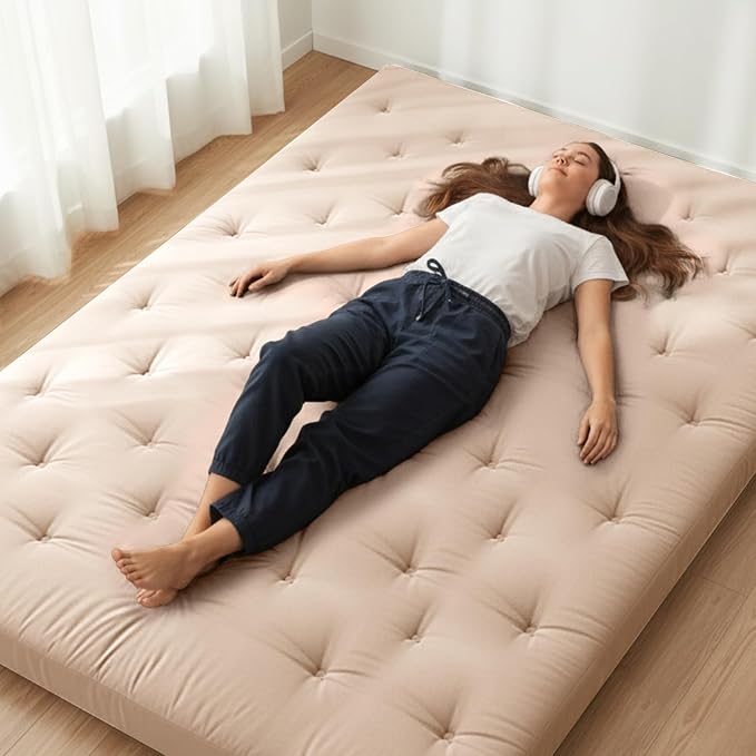 ZonLi Japanese Floor Futon Mattress Queen Size 80"x 60", 100% Cotton Cover by Zonli