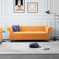 Chesterfield 3 Seater Sofa, Modern Velvet Tufted Couch 3 Seater by RUSTYER