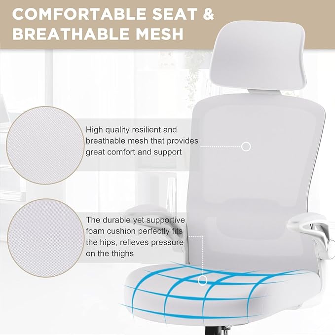 Mimoglad Office Chair, High Back Ergonomic Desk Chair - Image 6