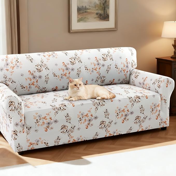 H.VERSAILTEX Floral Pattern Couch Covers High Stretch Sofa Covers Printed Couch - Image 2