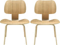 Modway Fathom Mid-Century Modern Molded Plywood Two Kitchen and Dining Room by Modway