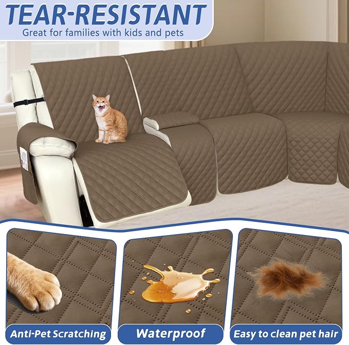 Arfntevss Recliner Sectional Couch Covers 1OO% Waterproof L Shape Sofa Cover - Image 5