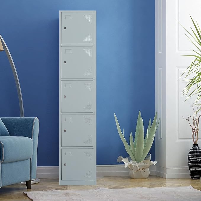 71" Metal Storage Locker With 5 Doors - Image 7