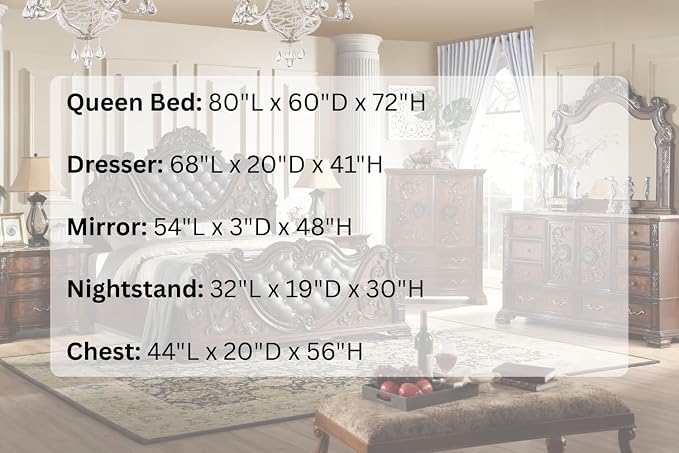 First of a Kind Santa Monica Traditional 5 Piece Queen Bedroom Set - Image 7