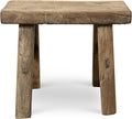 Artissance 11" W Rectangular Natural Wood Vintage Mini Stool by Unknown