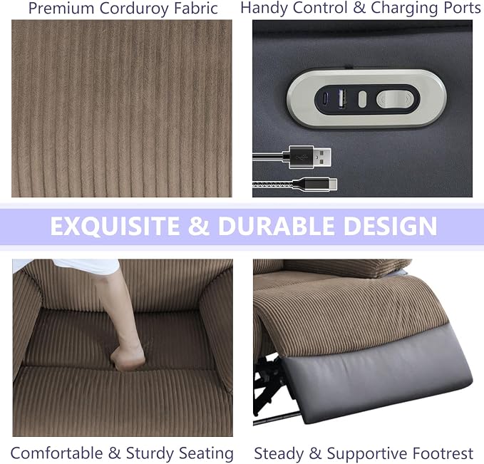 Power Recliner Loveseat Sofa - Image 4