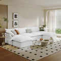 Waterproof Cloud Couch, 6 Seat U Shape Stain Resistant Modular Sectional Sofa by Gtilzria
