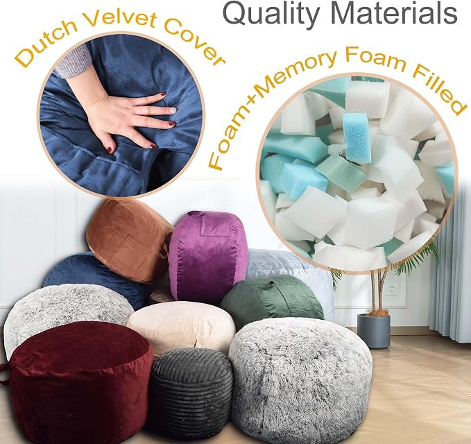 Bean Bag Chairs, Memory Foam Stuffing Bean Bag Chair - Image 4