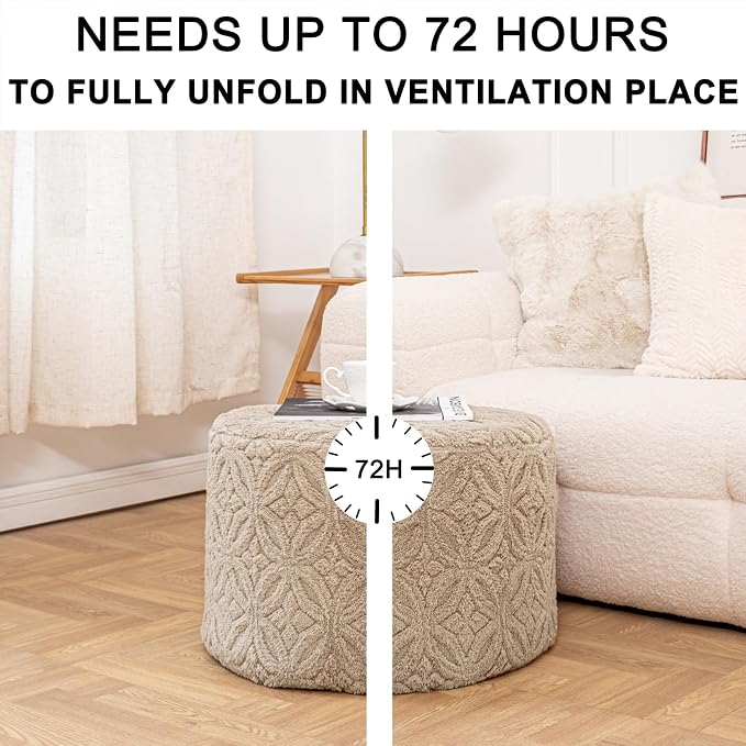 Plush Multi-Functional Ottoman Pouf – Ergonomic Ottoman Foot Rest - Image 4
