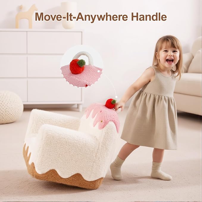 OUOZZZ Toddler Chair for Ages 1–6, Soft Sherpa Kids Sofa - Image 2