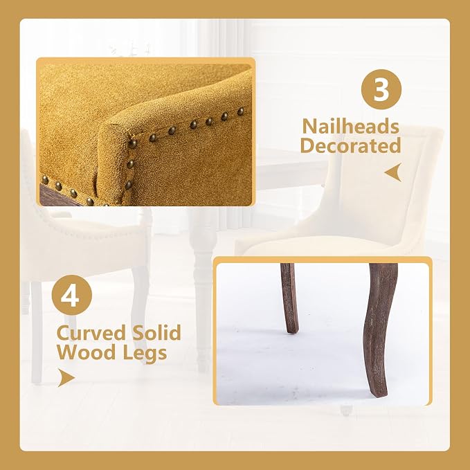 Modern Dining Chairs Set of 4, High Back Dining Chairs Side Chairs - Image 6